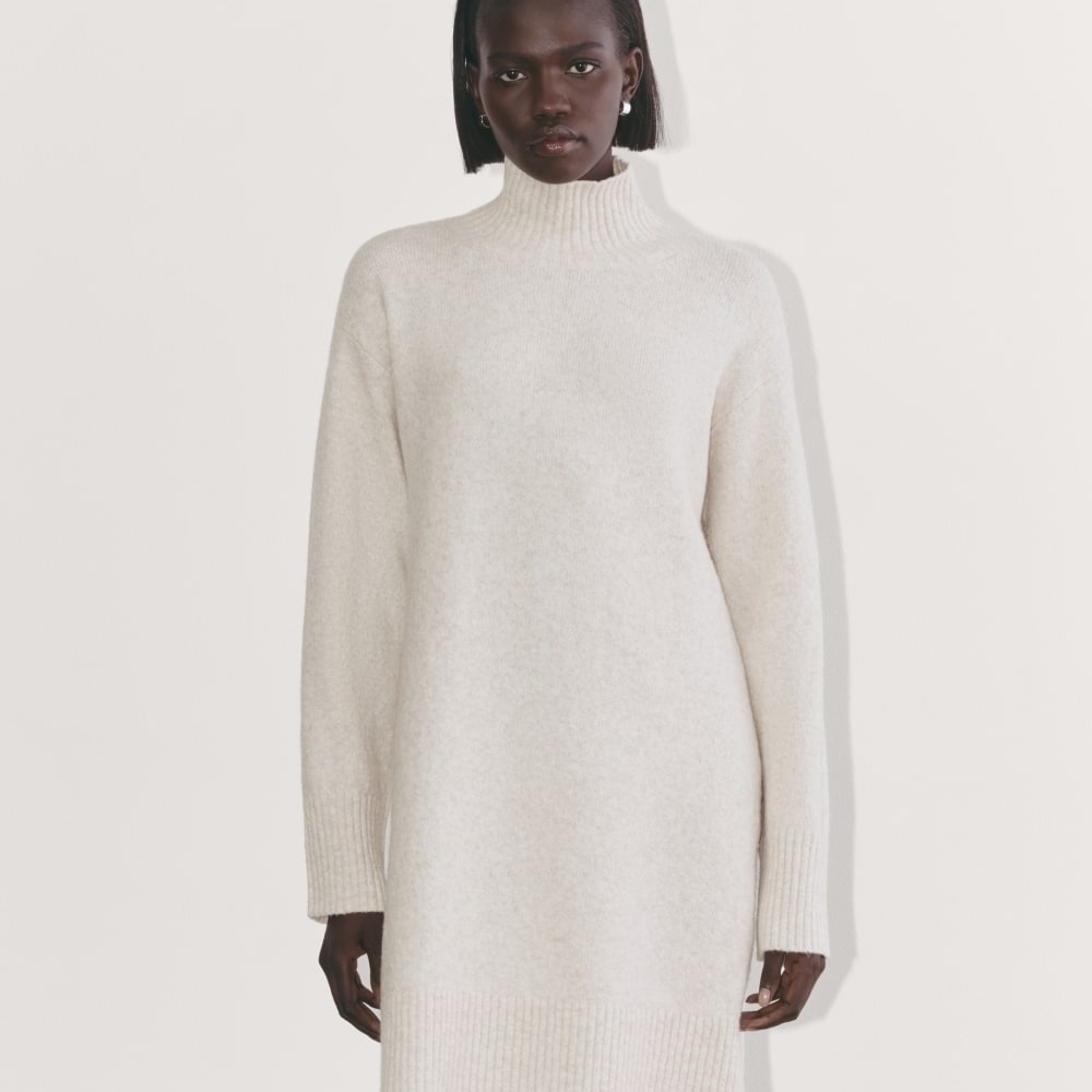 Everlane Cream Knit Sweaterdress